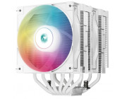 DEEPCOOL Cooler -AG620 DIGITAL WH ARGB-, Intel Socket LGA1700/1200/1151/1150/1155 & AMD AM5/AM4, up to 260W, Dual-Tower, 2x ARGB PWM fans:120x120x25mm, 300~1950 RPM±10%, <29.4 dB(A), 67.88 CFM, 4-pin PWM, Fluid Dynamic Bearing, 6x 6mm Cooper heatpipes, St